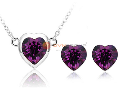 Rhodium Plated | Gemstone Pendant Sets